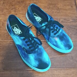 Vans Blue And Pink Sneakers with White Sole